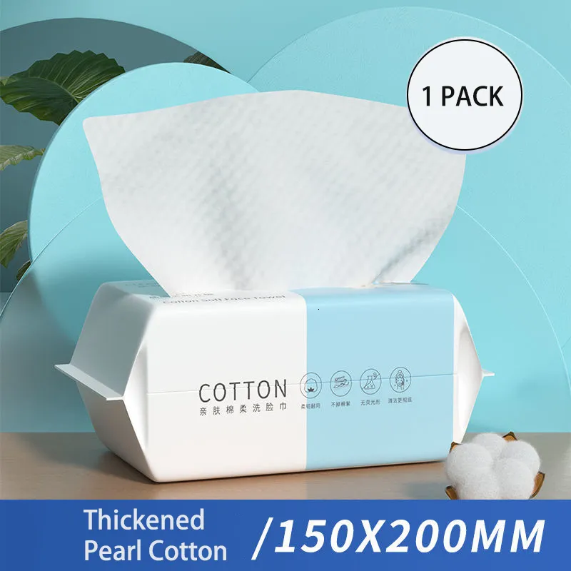Tissue 110 Sheets Disposable Face Towel Cleansing Cotton Soft Thickened Dry Wipe Reusable Makeup Remover Pads for Skincare 221121