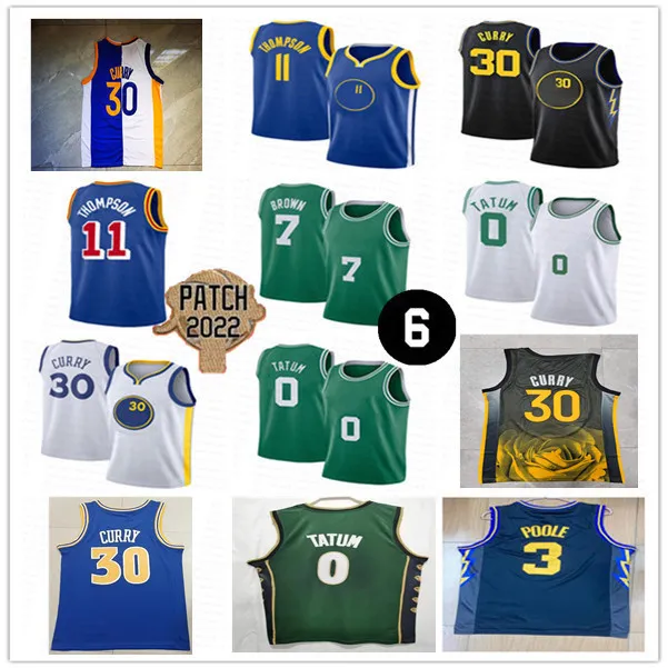 2023 Golden State Stephen 30 Curry City Edition قمصان كرة السلة Klay 11 Thompson 3 Poole Draymond 23 Green Stitched Boston Jayson 0 Tatum Jaylen 7 Brown Uniforms