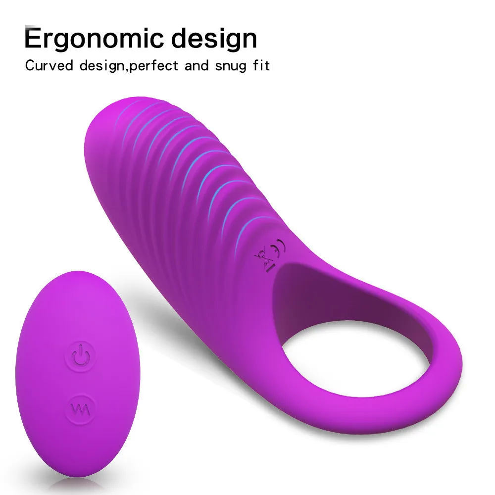 Vibrators Draadloze Afstandsbediening Voor Man Mouw Ring Vertragingstijd G-spot Clitoris Stimulator Volwassen Speelgoed voor Cou_voghion.com