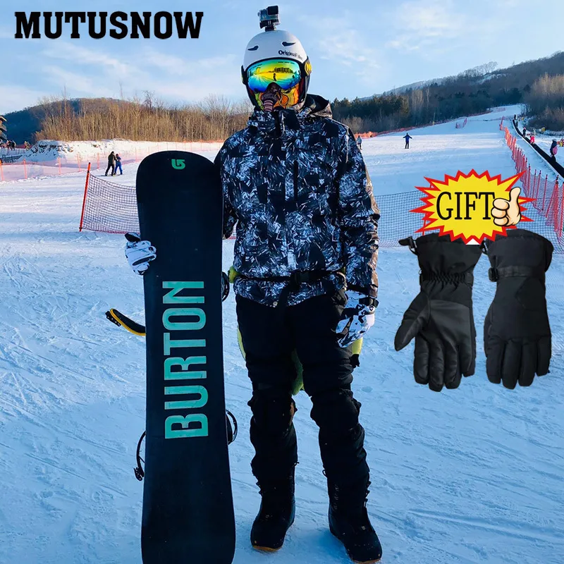 Esqui de esqui para esqui masculino ao ar livre ￠ prova d'￡gua ￠ prova de vento respir￡vel masculino de snowboard de inverno e cal￧as Snow Set Brands 221122