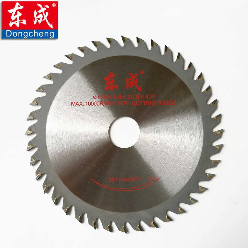 Dongcheng 3 조각 125mm 40teeth 목재 톱날 5 "x60t 목공 125 1.8 20mm 내부 구멍 20mm