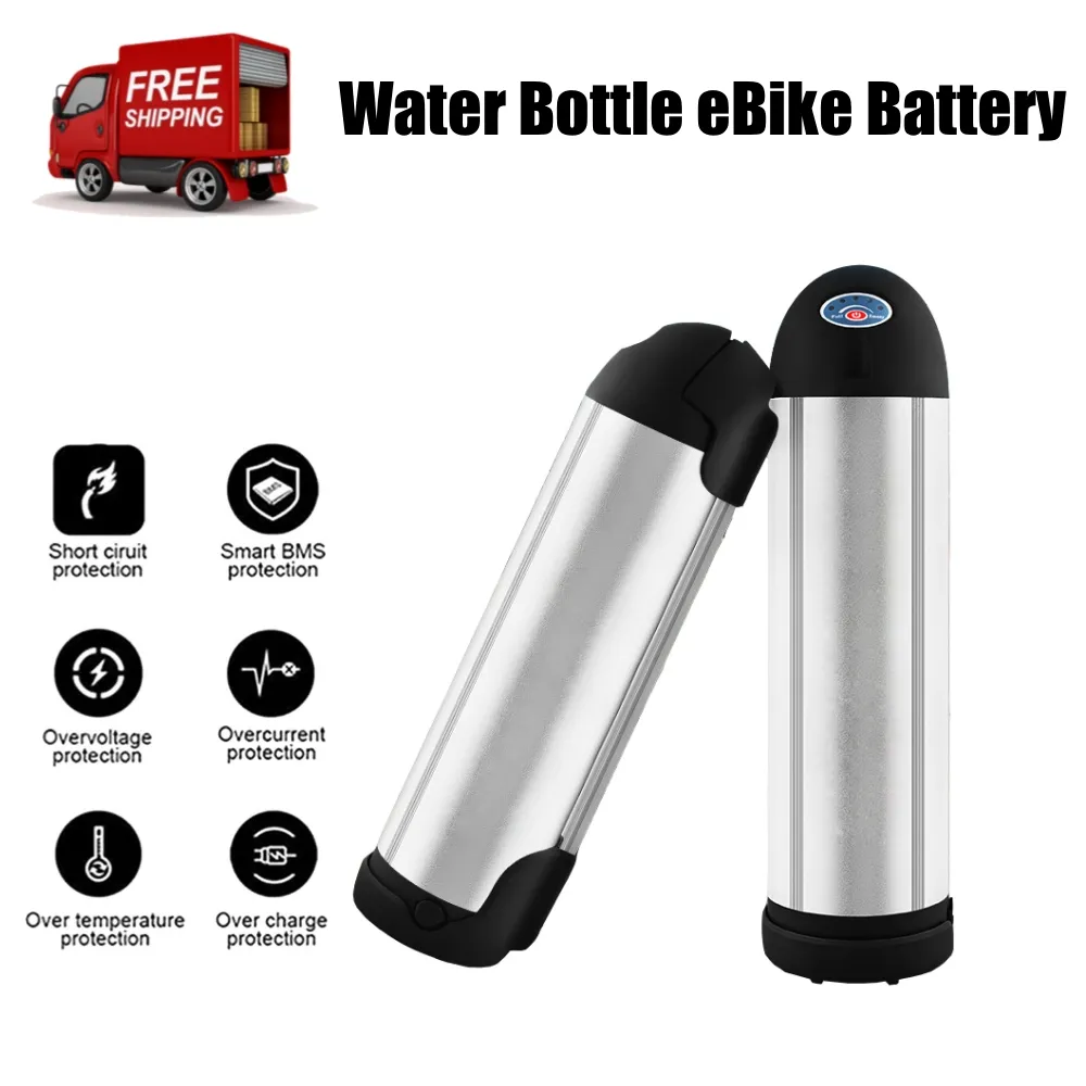 Batterie de vélo électrique bouteille d'eau 36v 10ah 14ah batterie Ebike intégrée Smart BMS remplacer les batteries Ancheer de mise à niveau avec chargeur 250w 500w