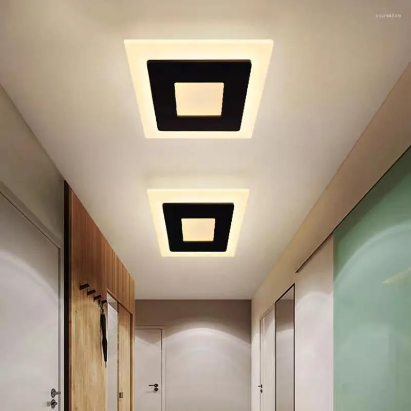 Plafoniere per interni Lampada a LED da 18 W Illuminazione moderna e minimalista Camera da letto Soggiorno Balcone Luce decorativa Acrilico