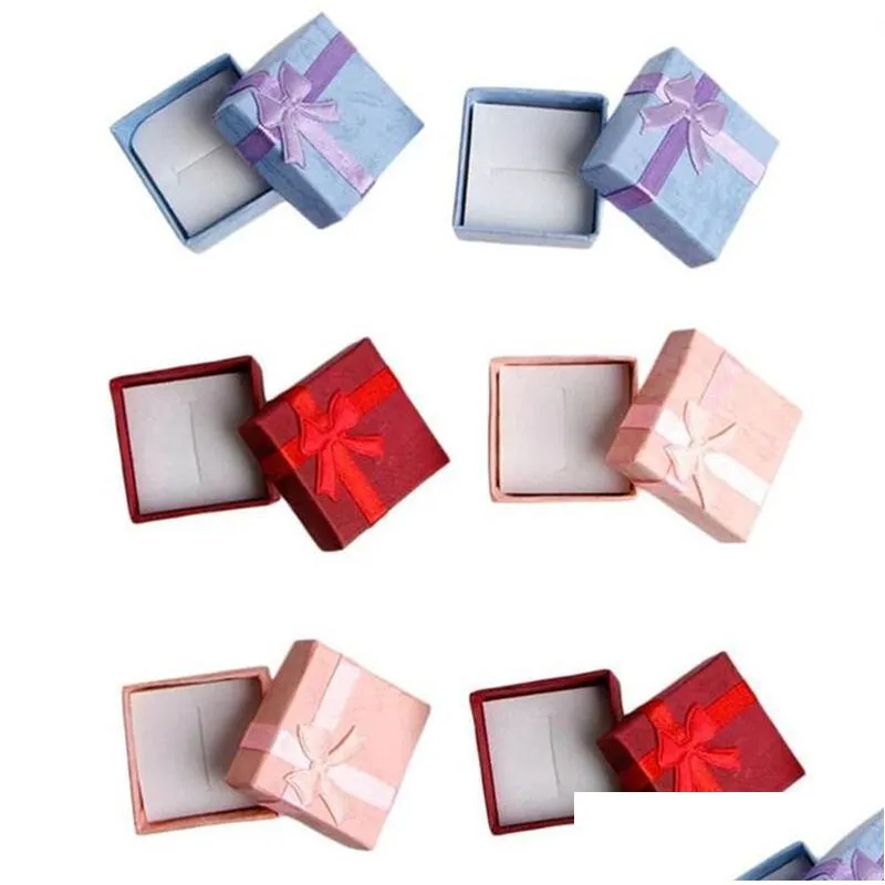 Jewelry Boxes Paper Jewelry Storage Box Ring Earring Packaging Boxes Small Gift Cases For Anniversaries Birthdays Gifts Package Drop Dh18T