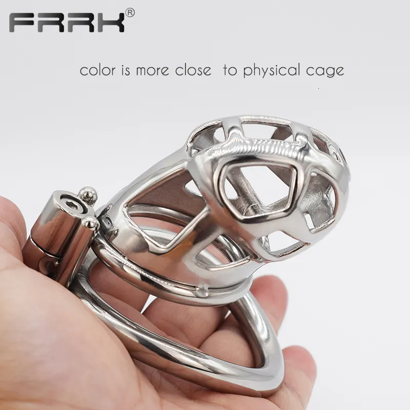 Metal Chastity Cage For Men With Secure Screw Lock And Steel Rings_voghion.com