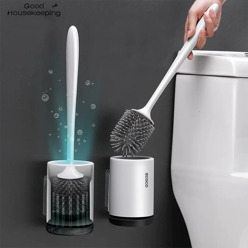 Autres fournitures de toilette de bain Brosse en silicone Brosse à poils souples Support de salle de bain mural Ensemble Outil propre Caoutchouc thermoplastique durable 221123