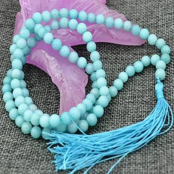 NOUVEAU JADE BUDDHIST 108 PERLES PRIGES Collier Bracelet Mala