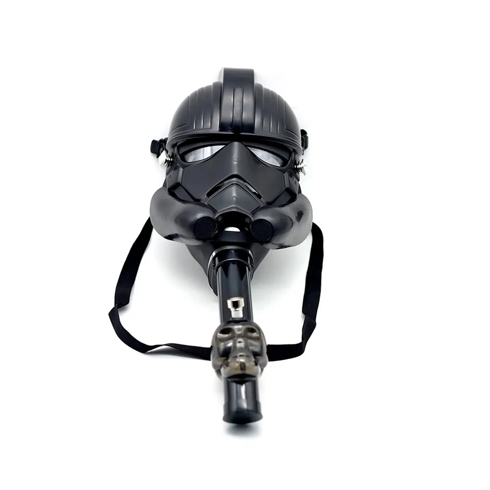 Cachimbo de máscara de gás com cachimbos de água acrílico Shisha Tubos de tabaco de silicone