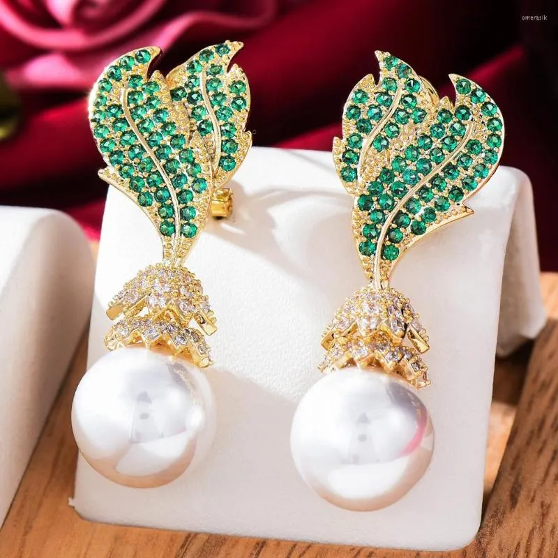 Dingle ￶rh￤ngen missvikki lyxig underbar naturlig p￤rla f￶r kvinnor br￶llopsfest brud mode smycken h￶g kvalitet