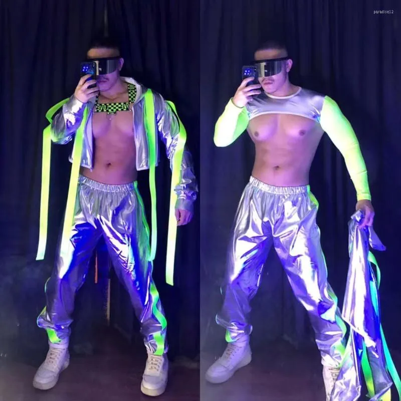 Mens Future Music Technology Sense Patent Leather Gogo Costume For Nightclub Dancewear Party Festival And Rave Outfit VDB4033 From Paradise12 55.88 DHgate.Com