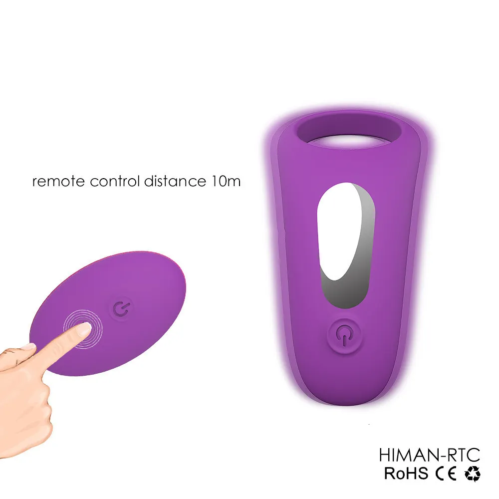 Vibrators Draadloze Afstandsbediening Voor Man Mouw Ring Vertragingstijd G-spot Clitoris Stimulator Volwassen Speelgoed voor Cou_voghion.com