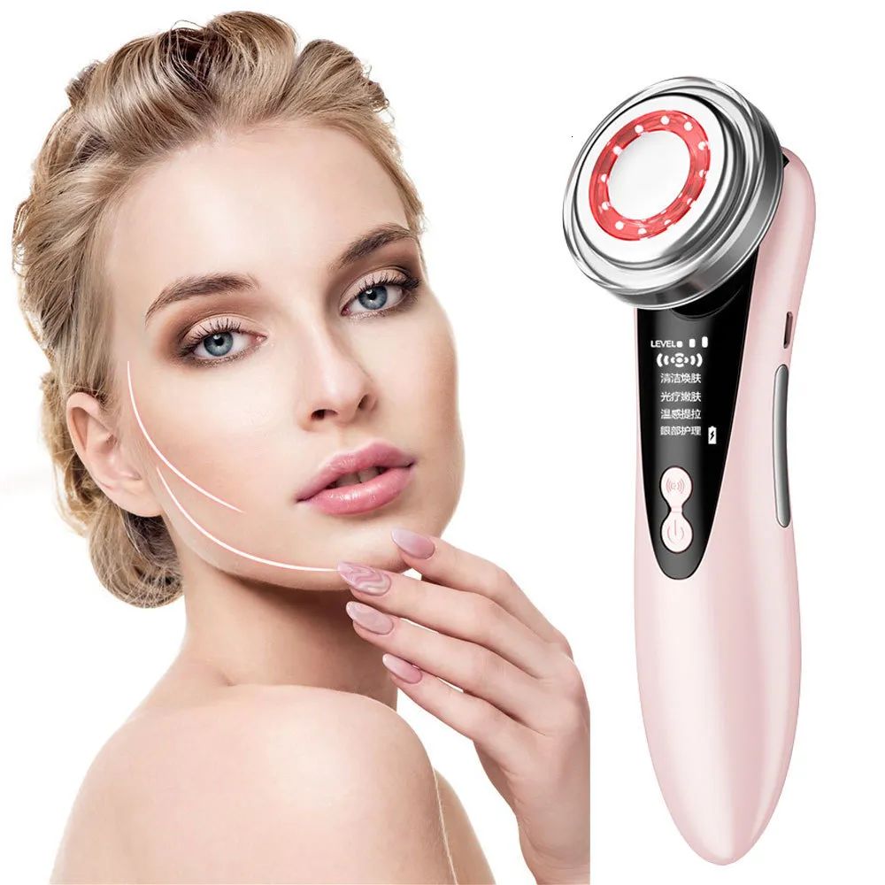 Home Beauty Instrument Massager voor gezicht Ultrasone huidverzorgingstools Cryotherapie Slankapparaat Spa Machine 221122