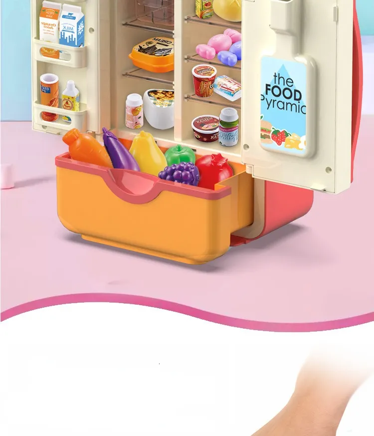 Küchen Spielen Lebensmittel Kinder Spielzeug Kühlschrank Kühlschrank Zubehör  Mit Eis Spender Rollenspiele Für Küche Schneiden Spielzeug Mädchen Jungen  230605 Von 19,28 €