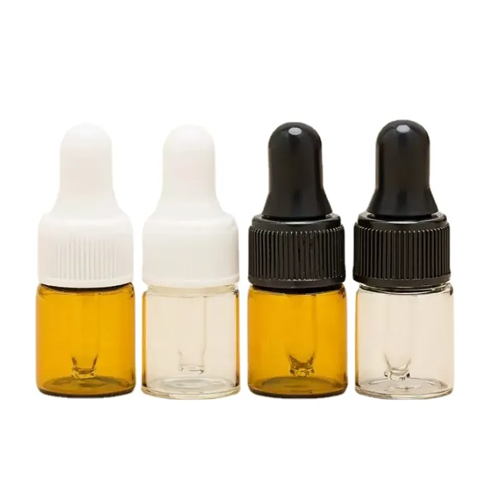 5ML مصغرة الزجاج العطري الزجاج الأساسي زجاجات قابلة لإعادة تعبئتها عطر العيون العطور التجميلي المستحضر سائل حاوية تخزين عينة