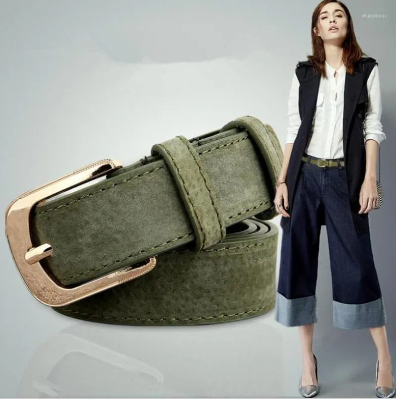 Cinture Cintura da donna di lusso Moda Ragazze Accessori decorativi Fibbia in metallo Jeans Cintura in pelle di maiale Cintura di design da donna