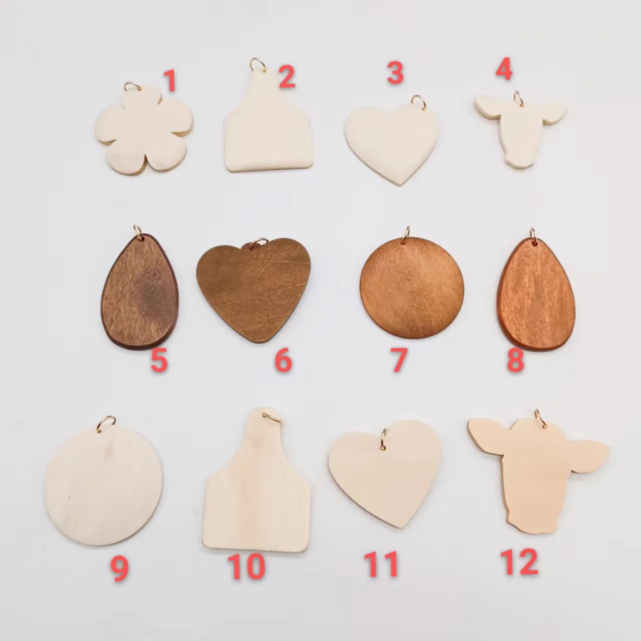 Grossiste accessoires Accessoires DIY Copeaux de bois personnalisés ronds et en forme de coeur