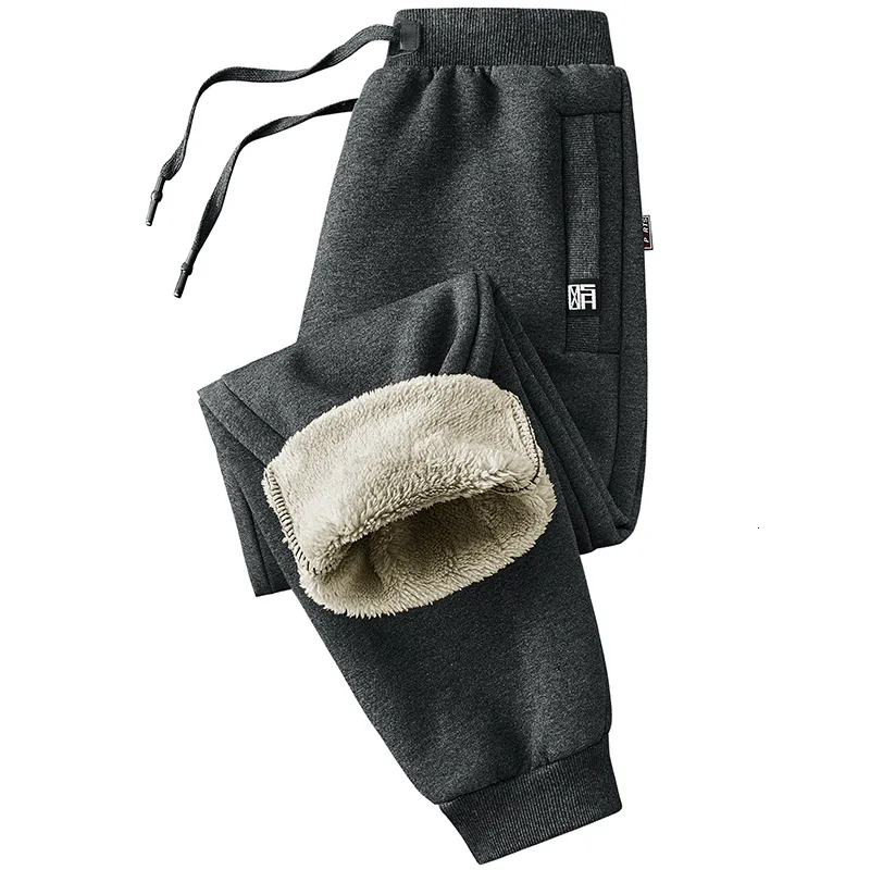 Pantaloni da uomo Inverno Pantaloni sportivi in pile caldo spesso Pantaloni sportivi da uomo Abbigliamento sportivo Nero Grigio Pista casual Plus Size 6XL 7XL 8XL 221122