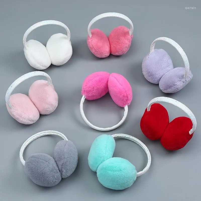 Berets Winter Warm Fashion Women Rex Fur Earmuffs Men Russia Real Children Ear Cover Earlap Girl