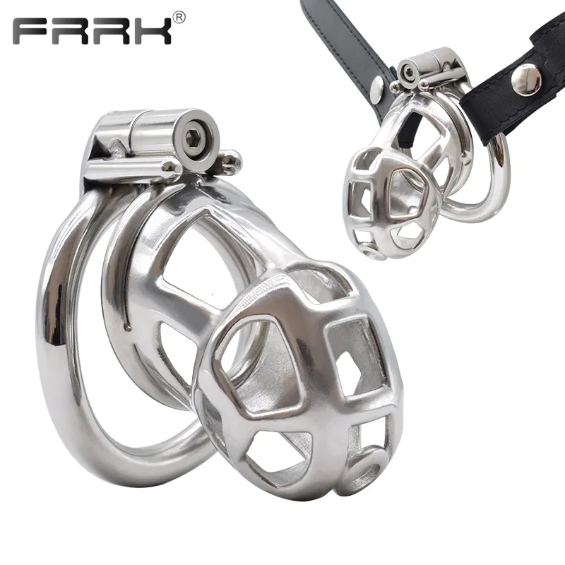 Metal Chastity Cage For Men With Secure Screw Lock And Steel Rings_voghion.com