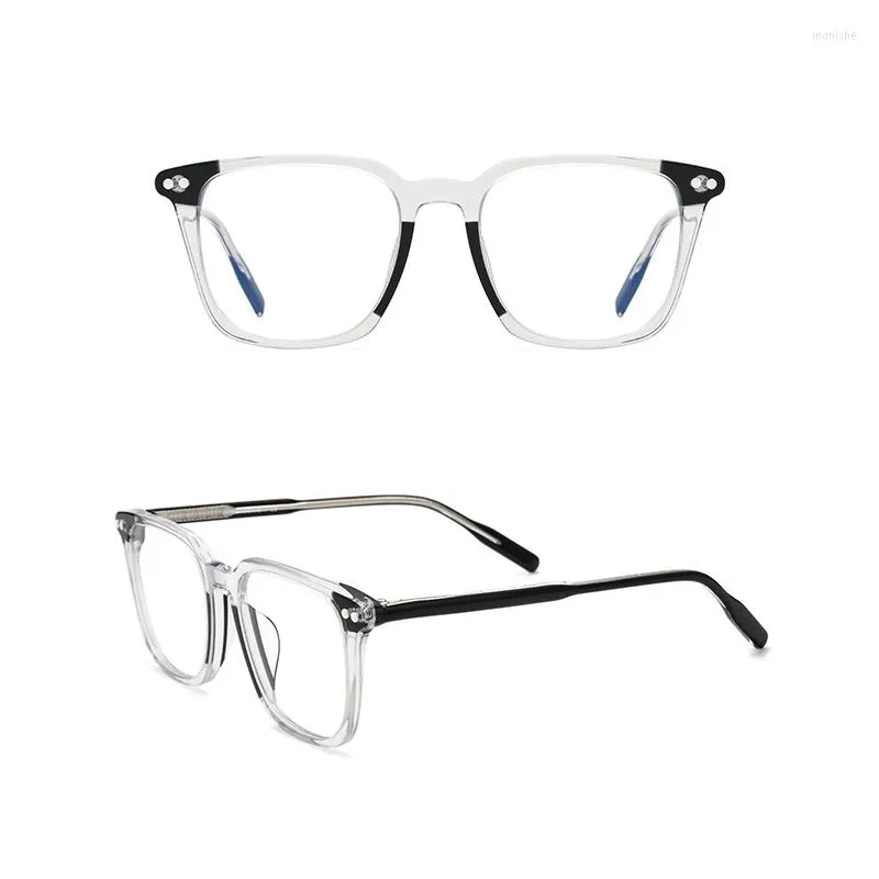 Sunglasses Frames Belight Optical Women Men Acetate With Metal Fancy Big Square Shape Star Rivet Design Spectacle Frame Precription Lens
