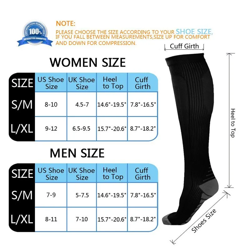 Calcetines de compresión para hombre y mujer, medias graduadas para Crossfit,  entrenamiento, correr, recuperación, ciclismo, viajes, deportes al aire  libre, novedad en unisex