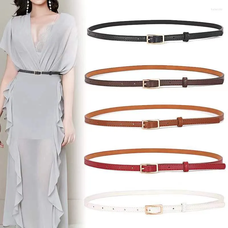 Belts Simple Fashion A Variety Of Alloy Buckle Thin Ladies Belt Versatile Dress Trousers Women Wear Pu Leather Accessories Waistband