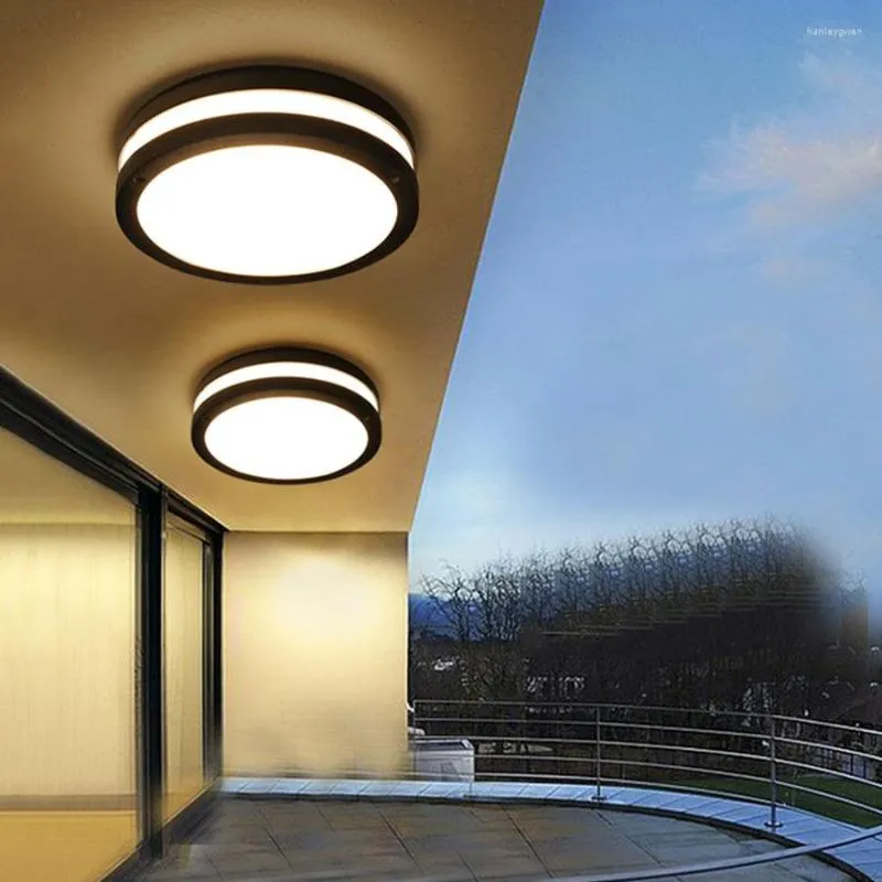 Plafoniere 24/30W Alluminio Breve Luce a LED per esterni Bagno Balcone Corridoio Corridoio Portico Pannello impermeabile