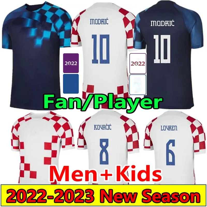 2022 Croacia MODRIC soccer jerseys fans player PERISIC Kramaric 22 23 Croatias football shirt KOVACIC MAJER LIVAJA ORSIc LOVREN PETKOVIC Men kit Kids set uniforms