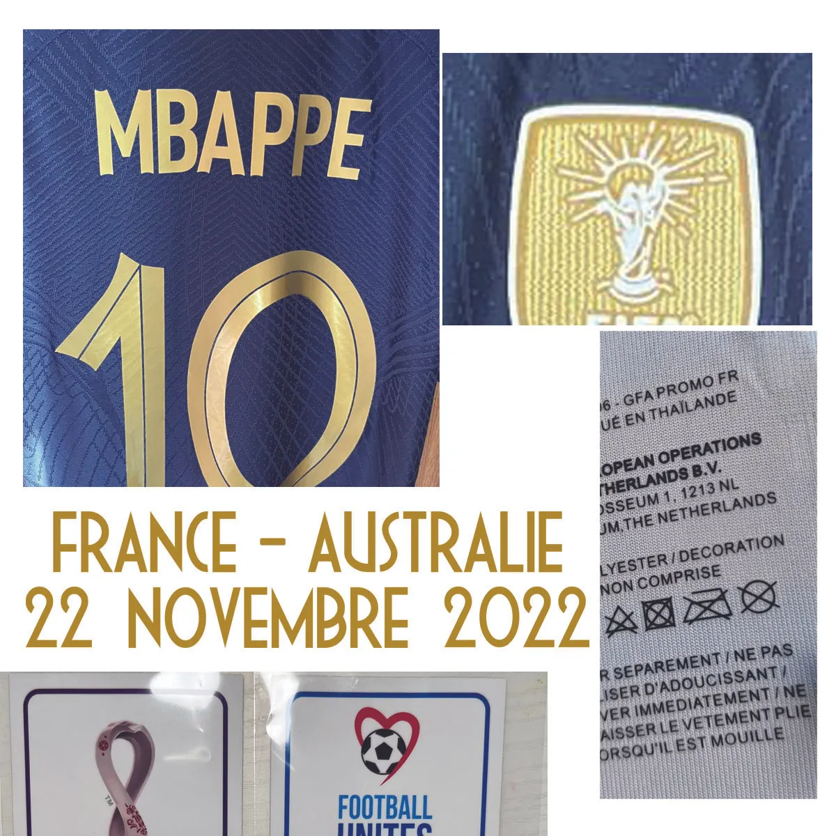 Home Textile 2022 Match Exend Exbele Rabiot Giirezmann Girezmann Maillot Soccer Patch Badge