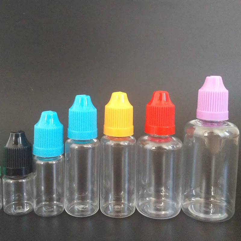 Оптовые пластиковые капельницы с оптовыми пластиковыми капельными бутылками с детской крышкой тонкий наконечник для жидкой бутылки E 5 мл 10 мл 15 мл 20 мл 30 мл 50 мл