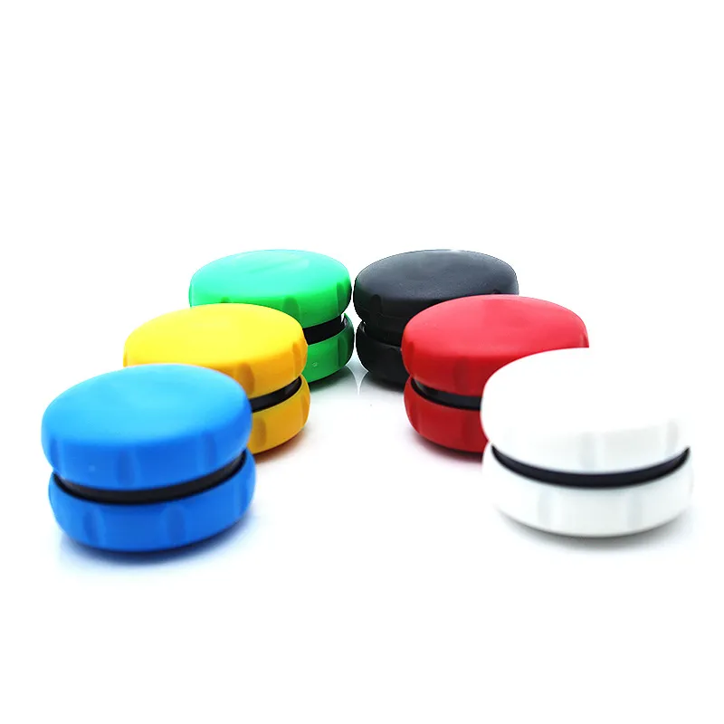 Accessoires pour fumeurs Acrylique hamburger broyeur en plastique 60mm 2 parties multicolore disponible broyeur de tabac Broyeurs plats dents adaptées à sec