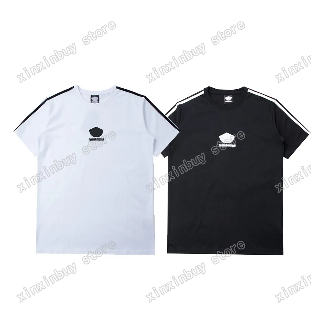 Xinxinbuy Men designer camiseta camiseta paris letra bordada bordado ombro de ombro de manga curta algodão mulheres preto xs-2xl