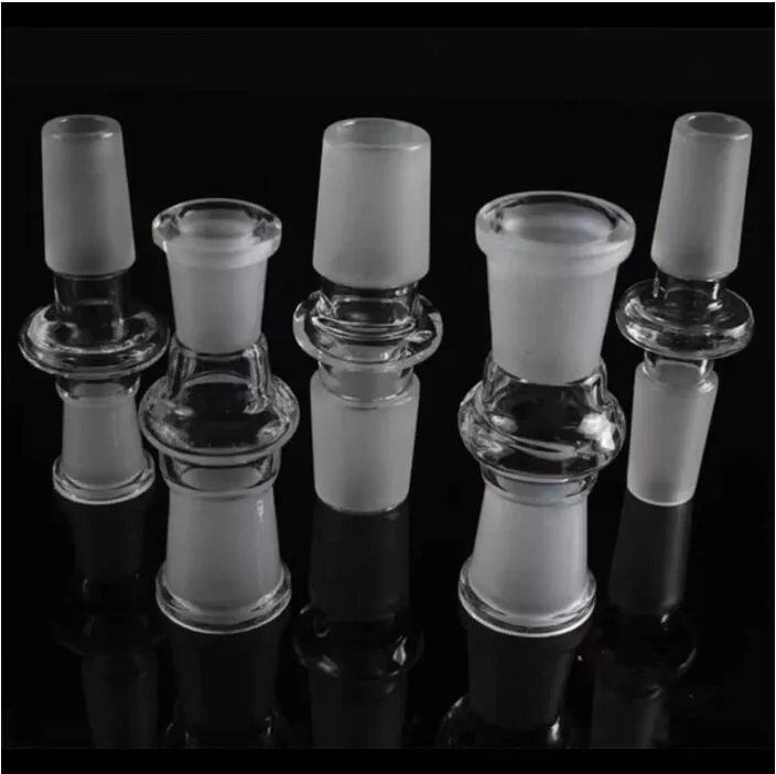 Adapterrohre passen Shisha Oil Rigs Glas Rauchen 14mm männlich bis 19mm weibliche Bongadapter Glas Rig Dab