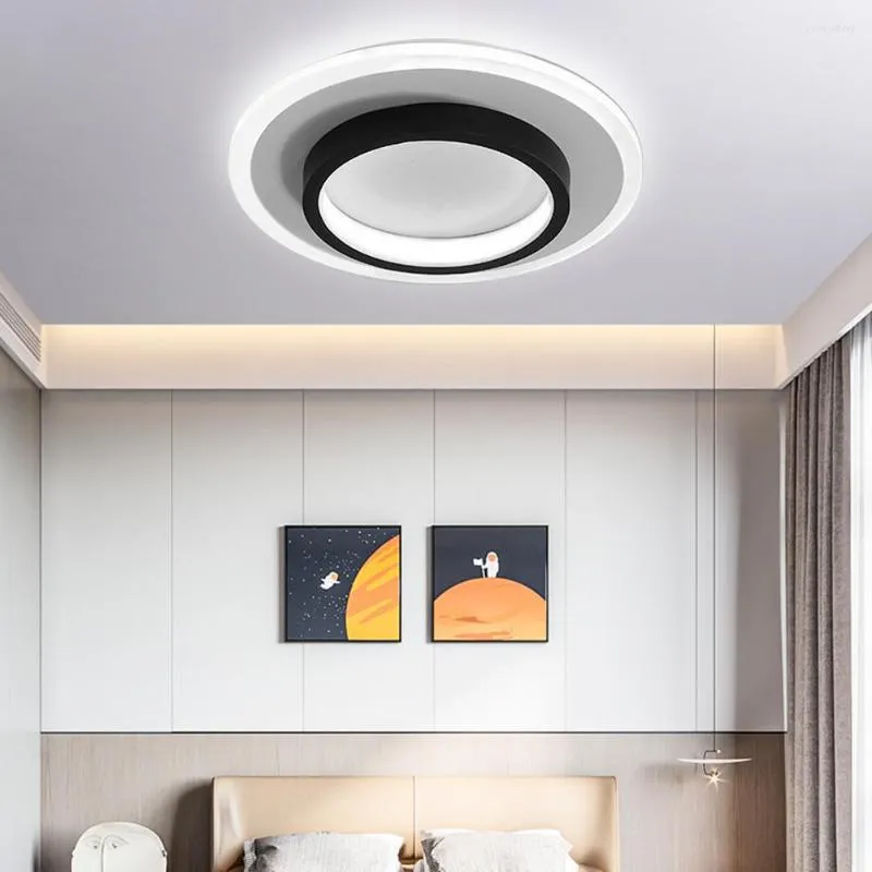 Taklampor Square/Round Lamp Modern LED för foajé sovrum studierumskorridor inomhusbelysning fixtur