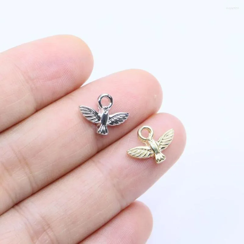 Charms Eruifa 20 pz 12mm Mini Aquila In Lega di Zinco Gioielli Ciondolo FAI DA TE Donne Ragazza Collana Orecchino Braccialetto 2 Colori