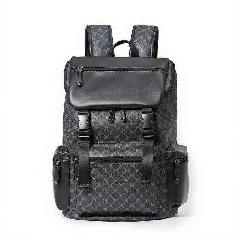 Rugzak Stijl Tas Avond Mode Heren Man Leer Laptop Waterdicht Ontwerper School Heren Reispakket Mochila 220801