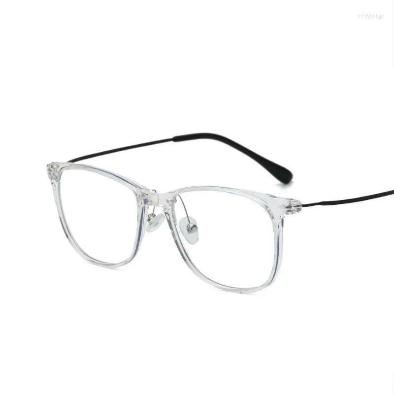 Солнцезащитные очки рамы ширина 140 синяя пленка Tr Memory Metal Anti-Slue Ray Glasses Мужчины Женщины мобильный телефон в офис компьютер зеркало ретро-очки