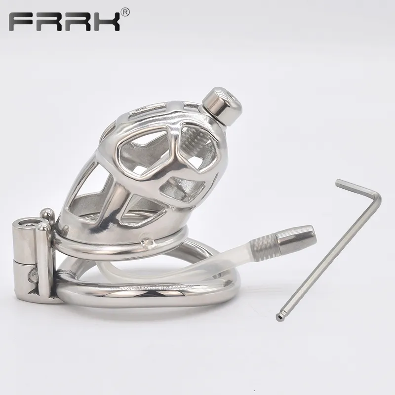Metal Chastity Cage For Men With Secure Screw Lock And Steel Rings_voghion.com