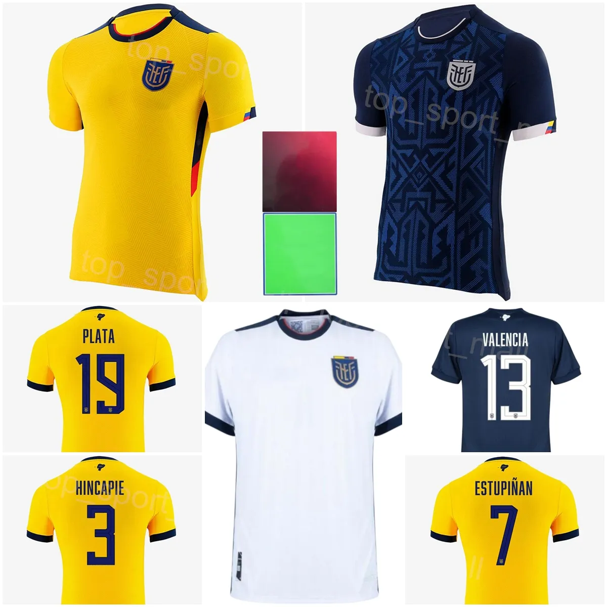 National Team 22-23 World Cup Ecuador Soccer Jersey Valencia Hincapie Plata Preciado Torres Estupinan Mendez Galindez Caicedo Estrada Ibarra Football Shirt Kits Kits