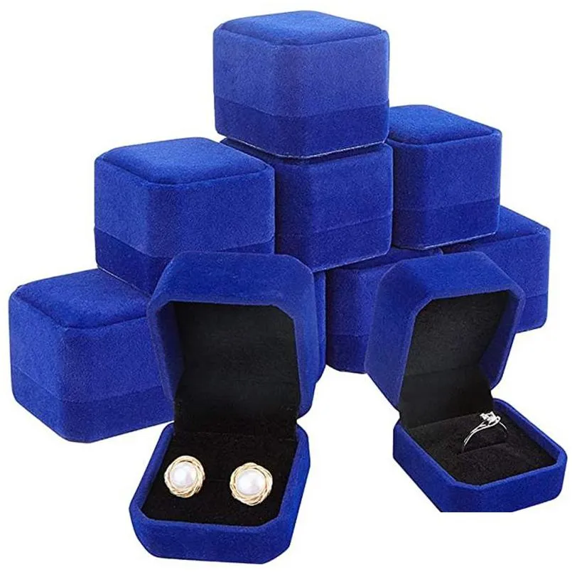 Ювелирные коробки мода 10 цветов обручальное кольцо коробки с серьгами колье ожерелье подвесное ювелирное украшение коробки для валентинки подарки Dro dhwin