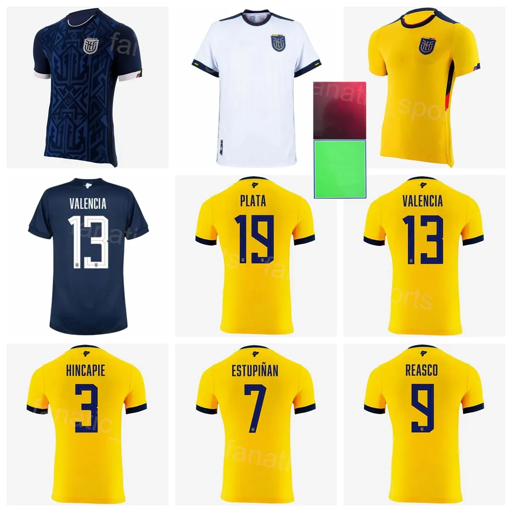 National Team Soccer Ecuador Jerseys 22 23 World Cup VALENCIA PLATA TORRES MENDEZ CAICEDO IBARRA CIFUENTES FRANCO HINCAPIE PRECIADO ESTUPINAN Football Shirt Kits