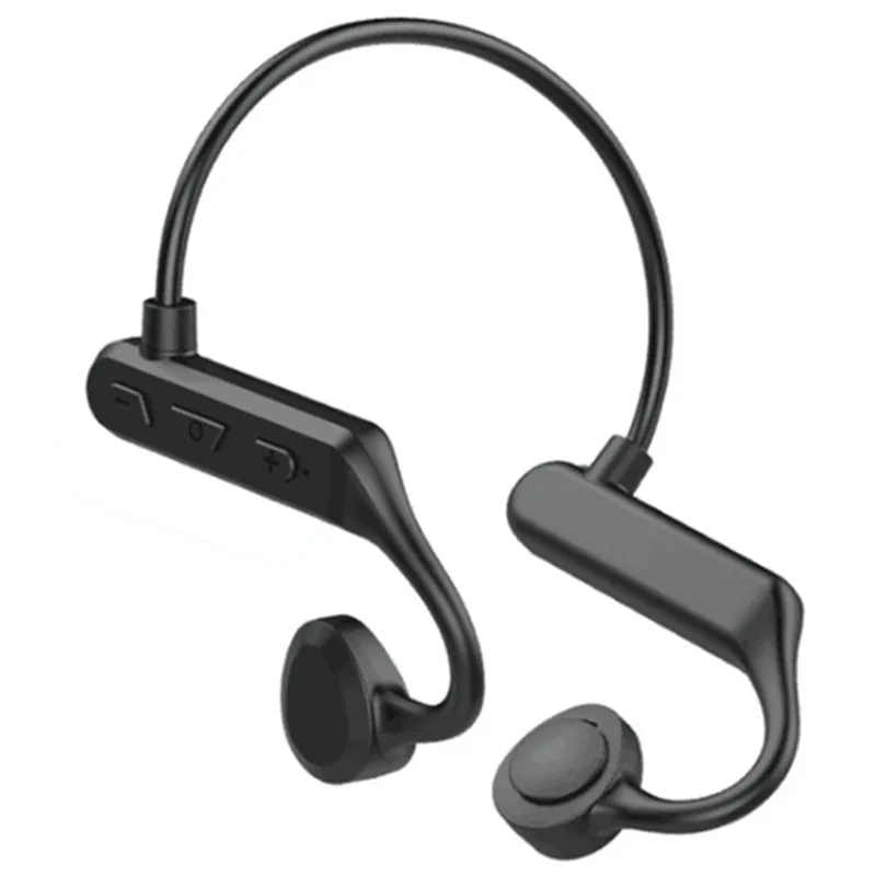 K9 OpenEar Solo Bone Conduktion Hörlurar BT5.0 Trådlösa mobiltelefon Earphones Waterproof Stereo Headset Handfree med Mic för Sport Earphone