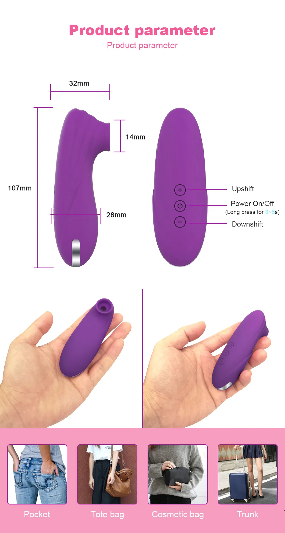 Klitoris sugvibrator för kvinnor vakuumstimulator_voghion.com