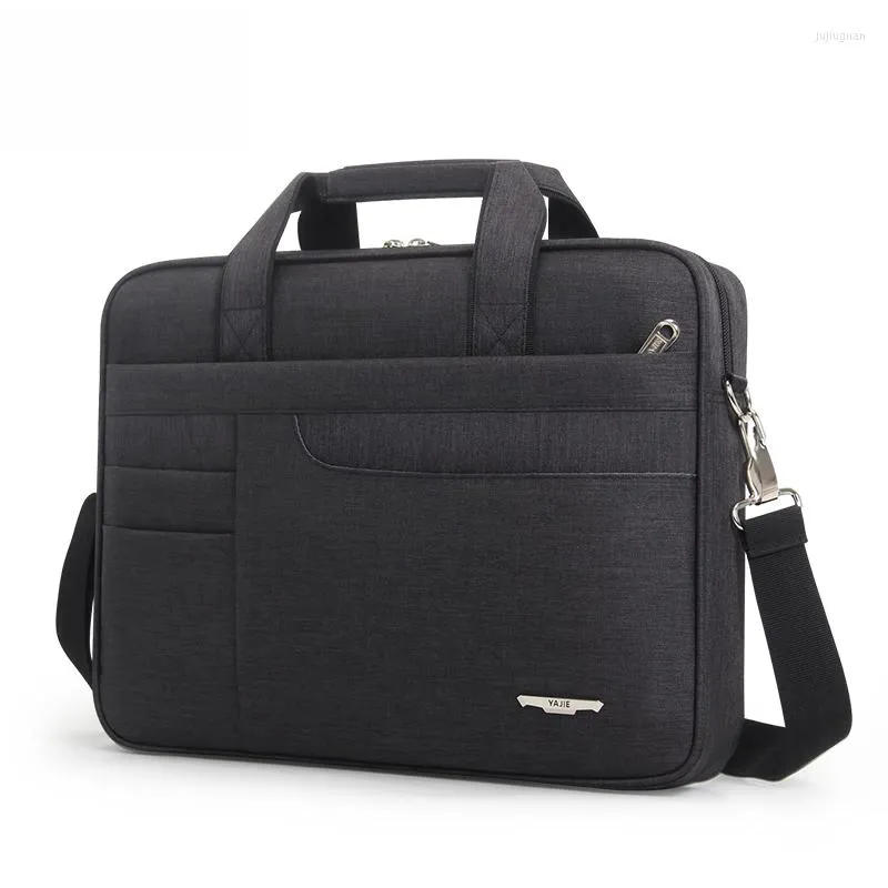 Briefcases Brand Waterproof Men Women 14 15.6 Inch Laptop Briefcase Business Handbag For Large Capacity Messenger Shoulder Bag