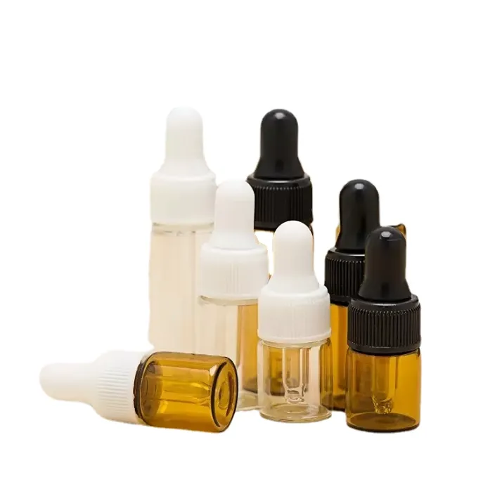 5ML مصغرة الزجاج العطري الزجاج الأساسي زجاجات قابلة لإعادة تعبئتها عطل العيون الفارغة العطور مستحضرات المستحضرات المستحضر سائل الحاوية تخزين حاوية DIY