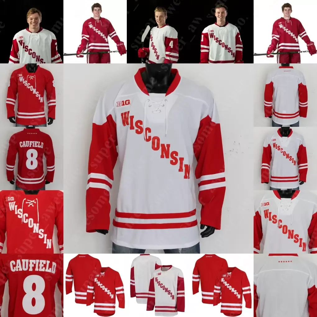 College Wear Wisconsin Badgers Hockey Jersey Brian Elliott Mike