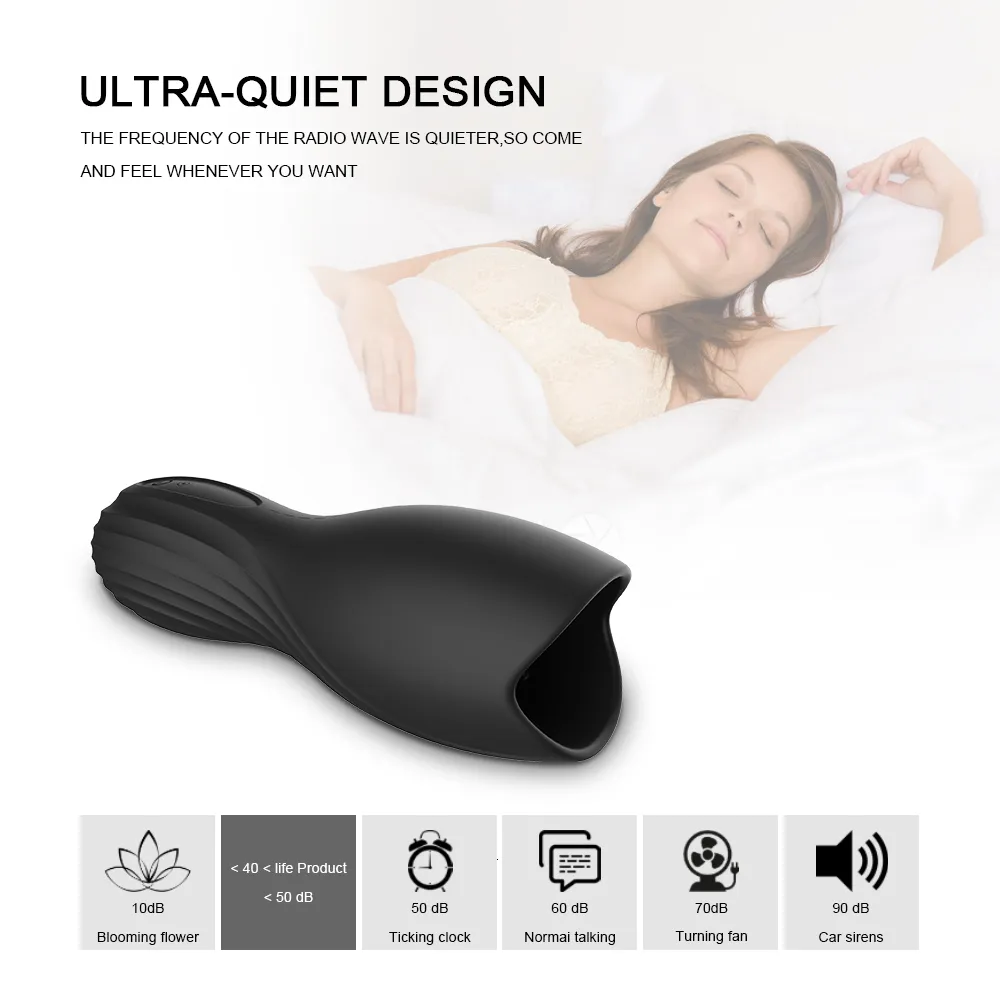 Masturbatori Automatico Masturbatore maschile Coppa Nero 10 Velocità Vibratore Ritardo Trainer Massaggiatore Glande Stimolare 18_voghion.com