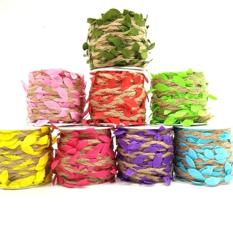 10 Meter/Roll Natural Jute Rope Ribbons DIY Crafts Handmade Home Sewing Easter valentine Gift Wrapping Supplies creative deco