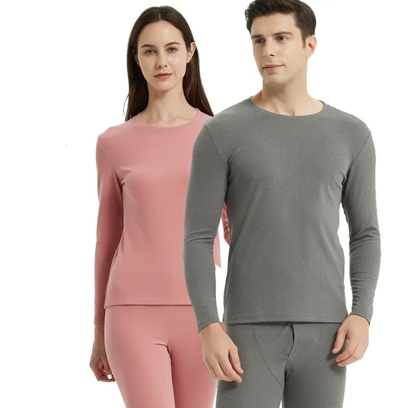 Men's Thermal Underwear Men Dralon Material Women Long Johns Autumn Winter sets Undershirt With Underpants Keep Warm 221122