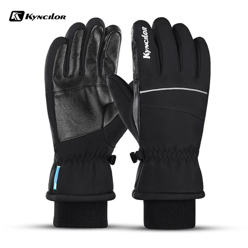 Ski Gloves Five Fingers Gloves Winter Mens Ski Snow Warm Thermal Snowboard Skiing Motorcycle Riding Outdoor Sports Windproof Waterproof 221123